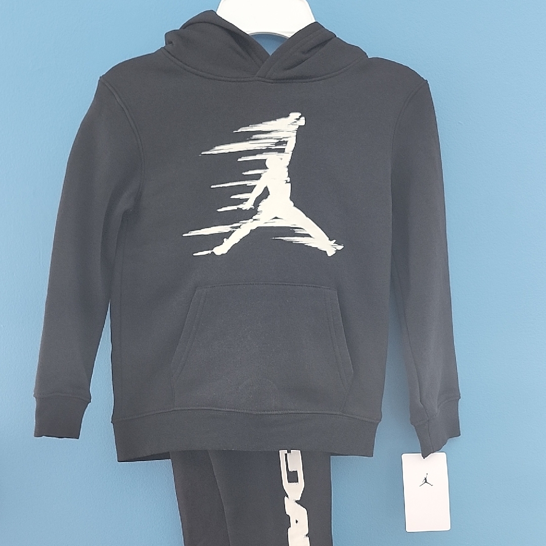 Jordan Black Kids Hoodie And Pants Set
